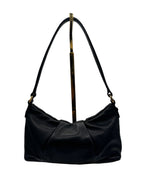 PRADA - Black Glace Leather Rose Shoulder Bag