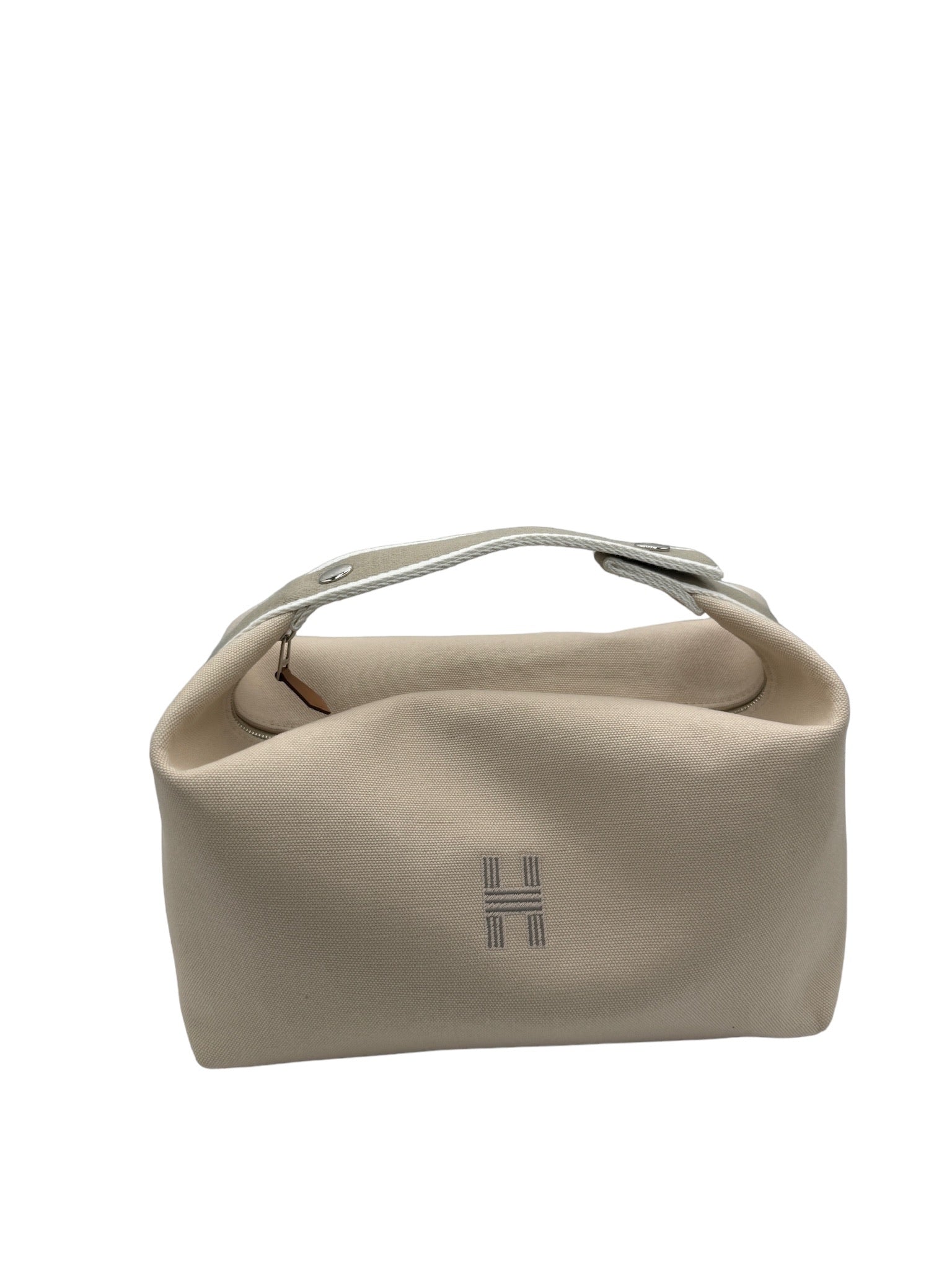 HERMES -  Bride a Brac GM Handbag Beige Gray Beige White Canvas