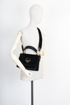 FENDI Kan I F Shoulder Bag Velvet Black