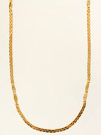 CELINE Rhinestone Chain Necklace Gold