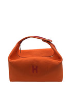 HERMES - Bride a Brac GM Handbag Orange Bordeaux Canvas