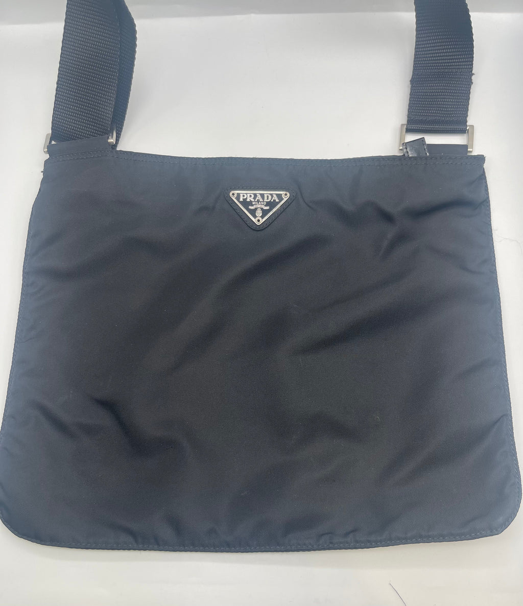 Prada Tessuto Nylon Crossbody Bag Black