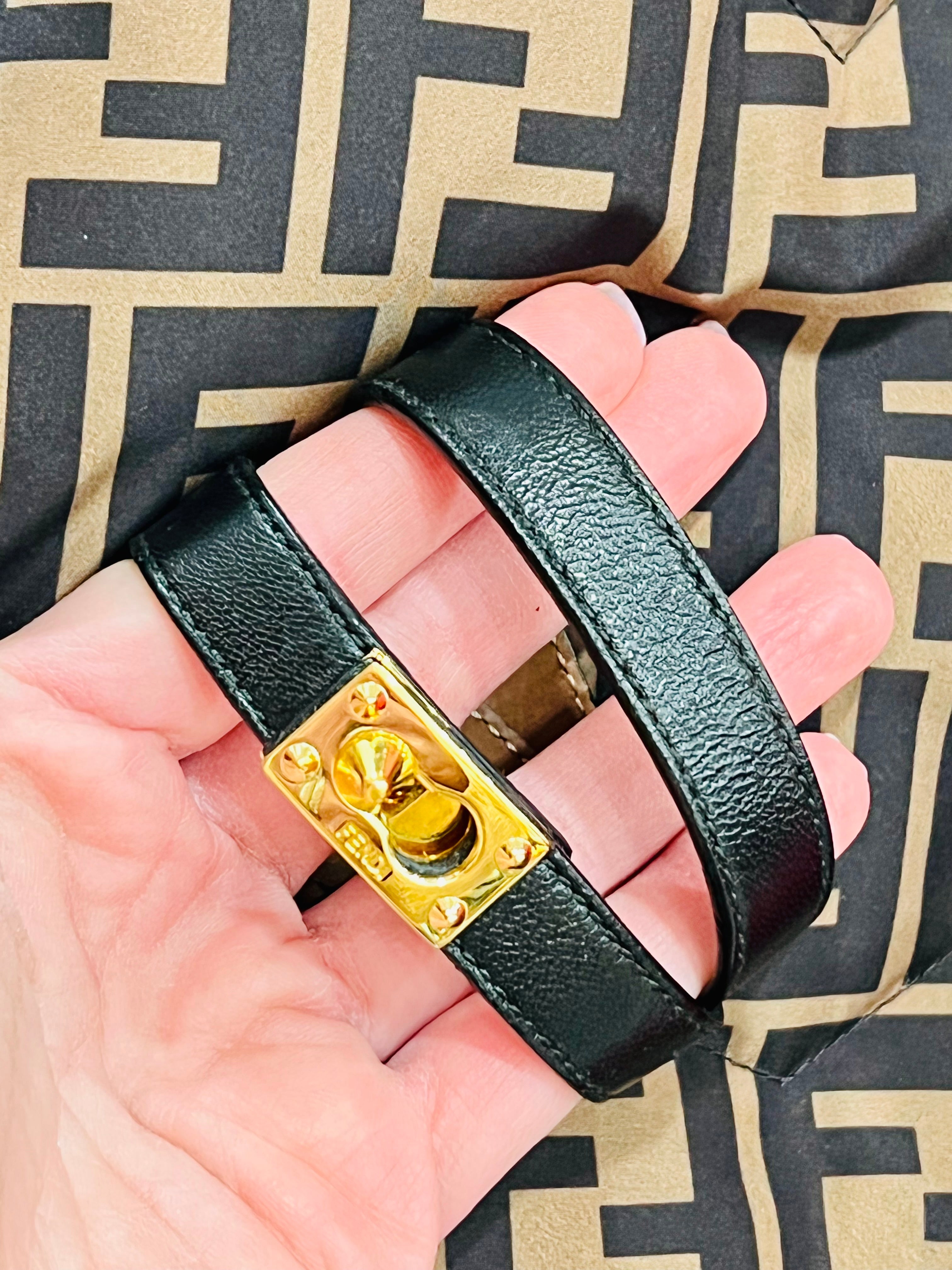 FENDI Calfskin Leather Bracelet