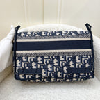 Dior Small Diorcamp Bag in Dark Blue Oblique Embroidery (Model: M1241ORIW, Colour: M928)