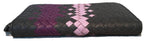 BOTTEGA VENETA Woven Grey and Purple Leather Zip Wallet
