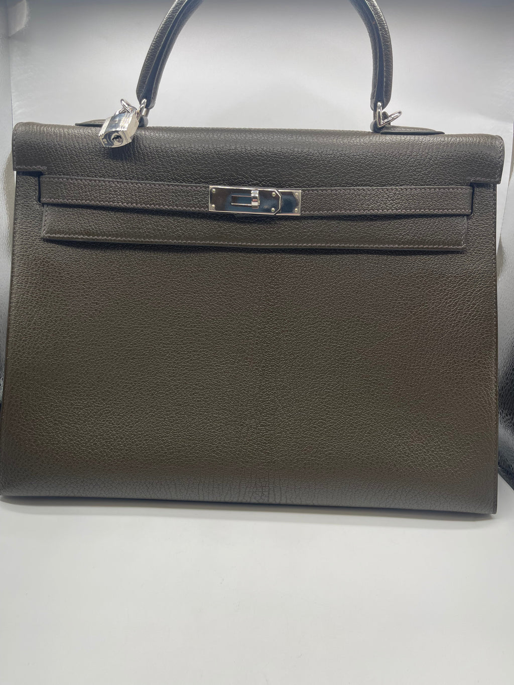 Hermes Kelly 35 Vert Bronze