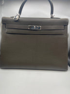 Hermes Kelly 35 Vert Bronze
