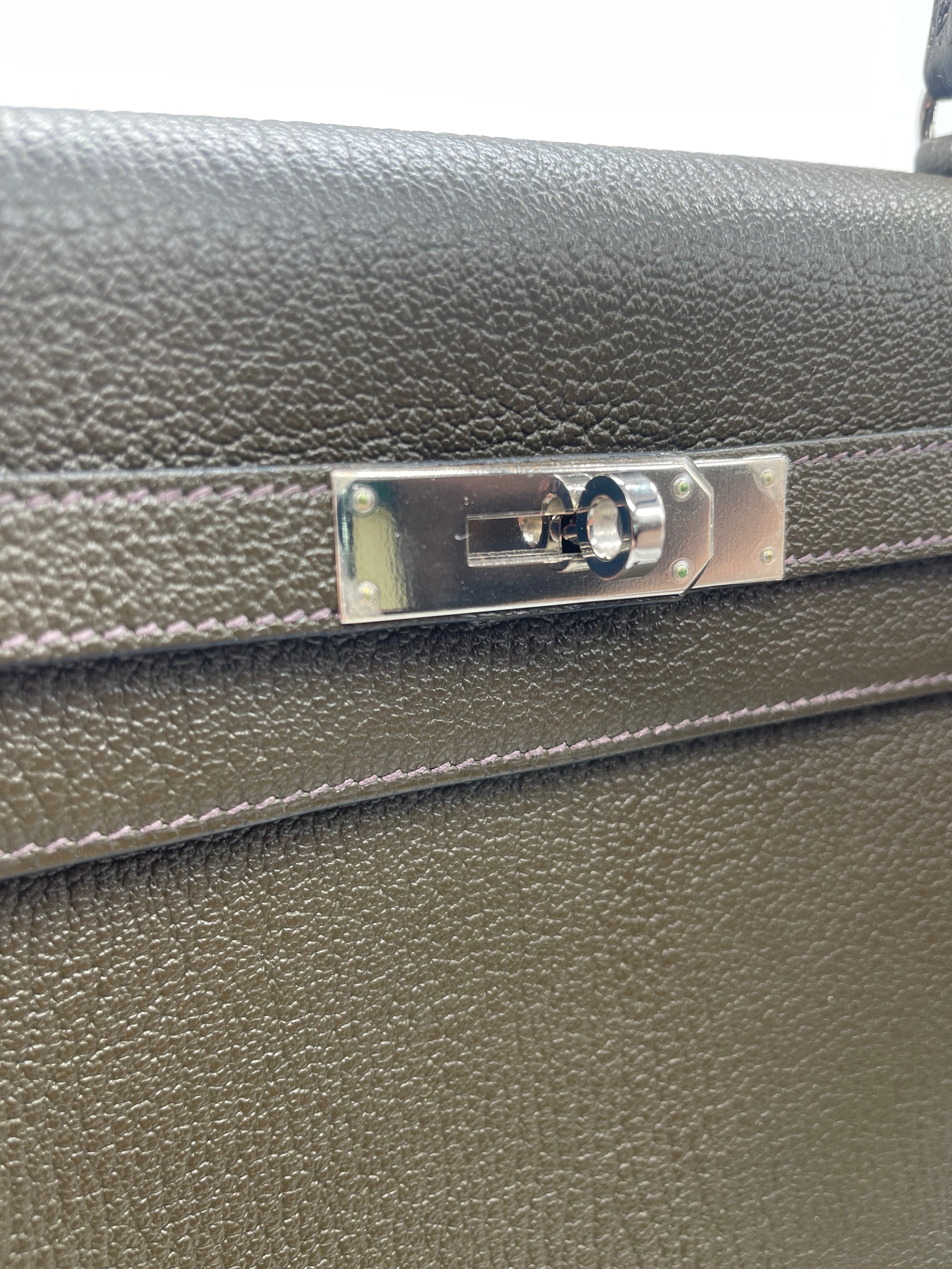 Hermes Kelly 35 Vert Bronze