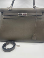 Hermes Kelly 35 Vert Bronze