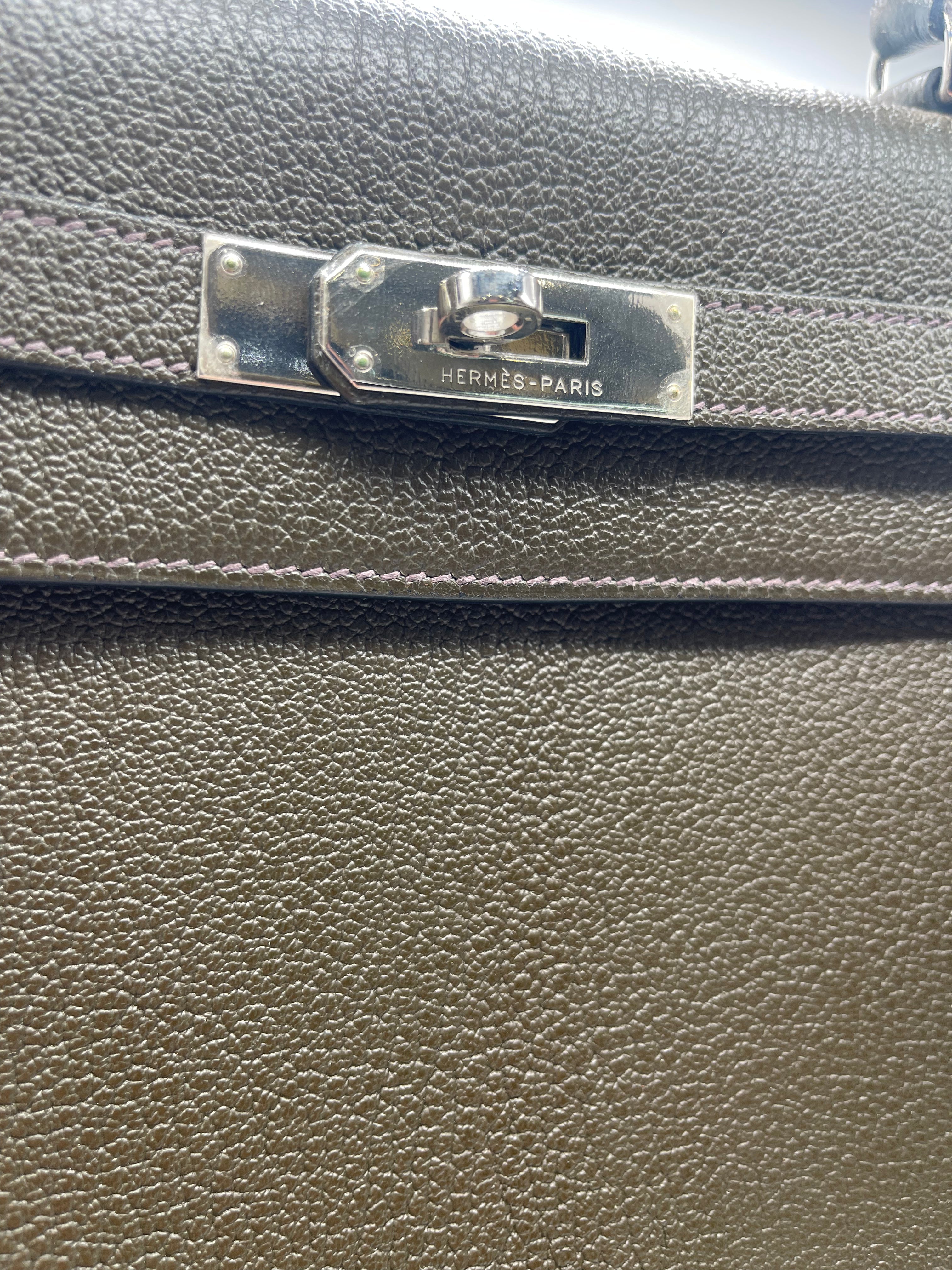 Hermes Kelly 35 Vert Bronze