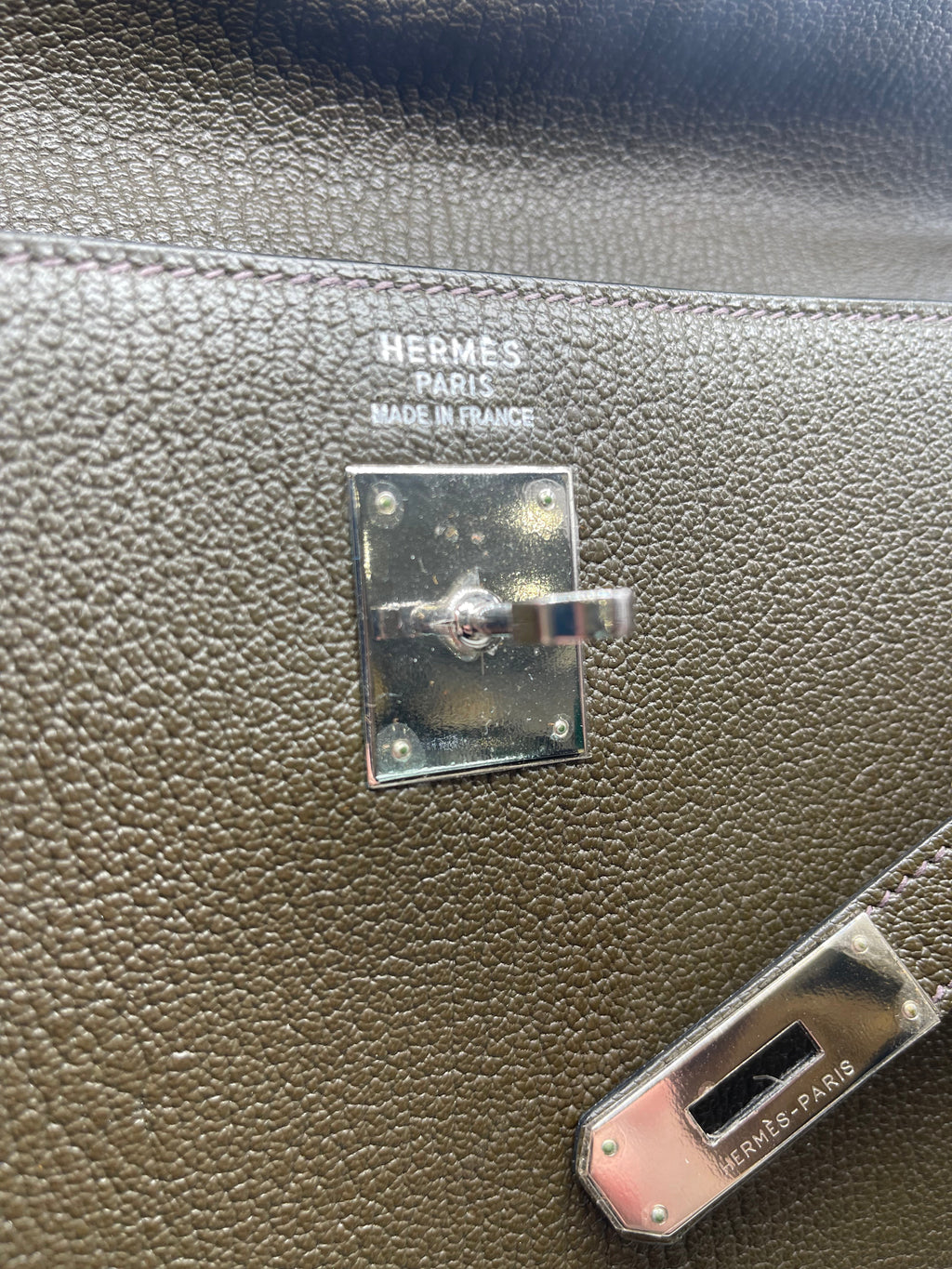 Hermes Kelly 35 Vert Bronze