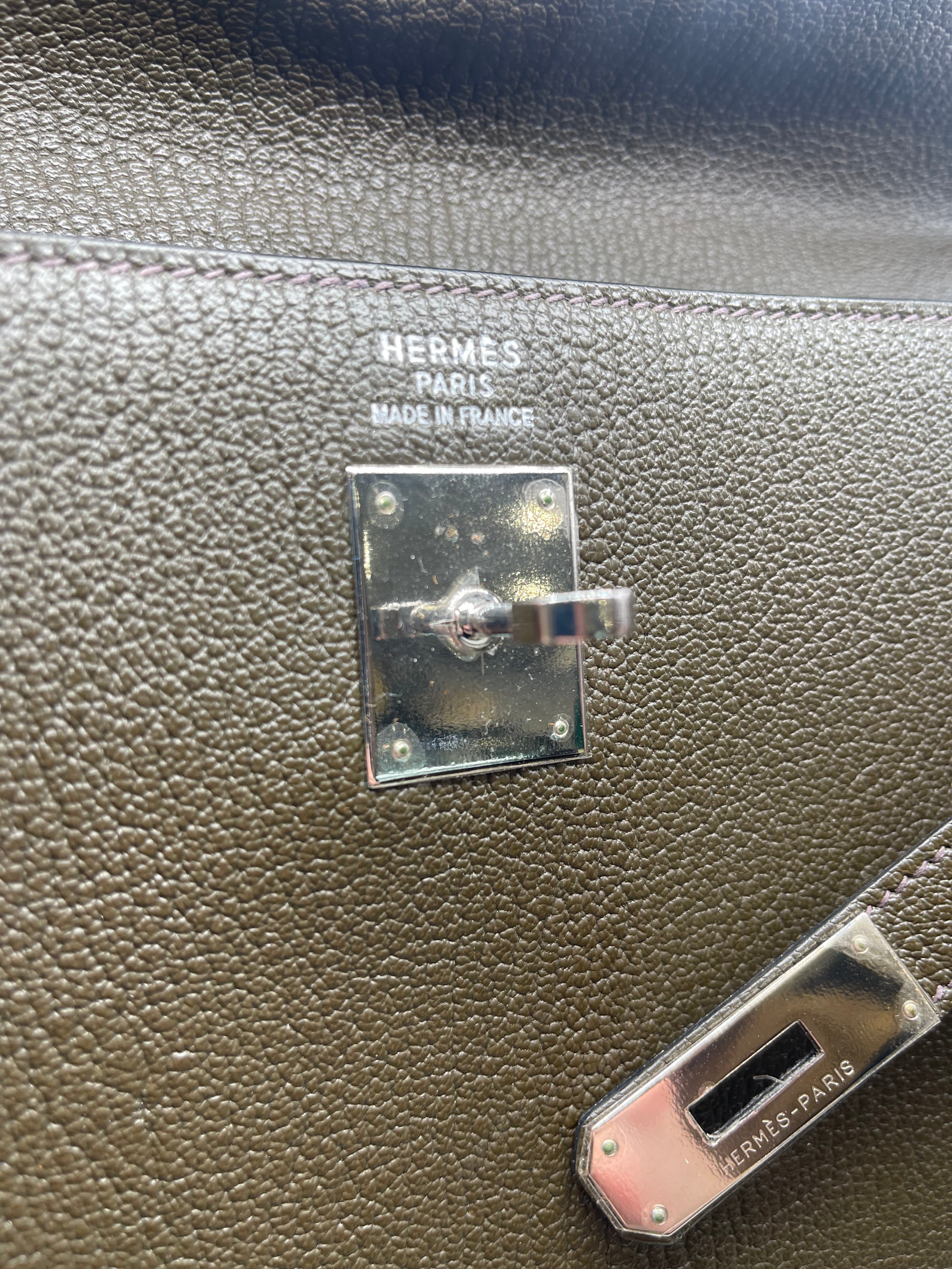 Hermes Kelly 35 Vert Bronze