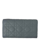 DIOR - Cloud Blue Supple Cannage Calfskin Caro Wallet