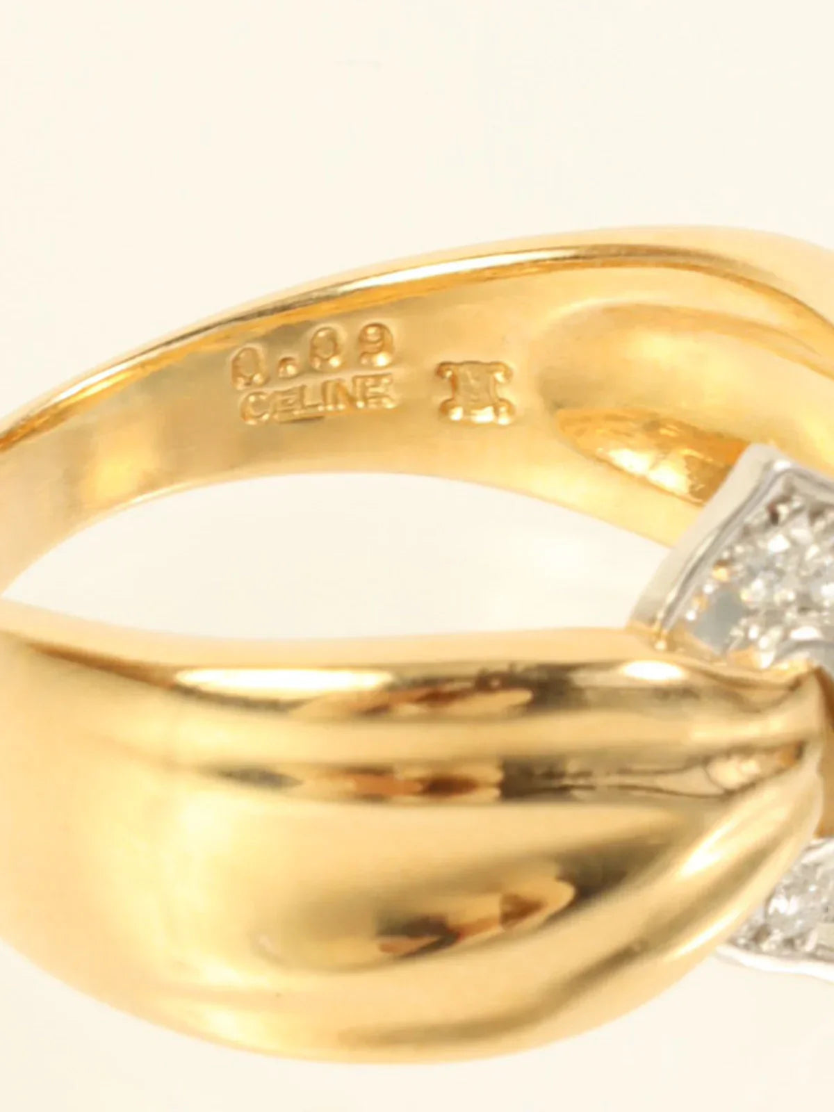 CELINE 18K Diamond Ring Gold