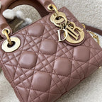 Dior Mini Lady Dior in Nude Pink Lambskin and LGHW
