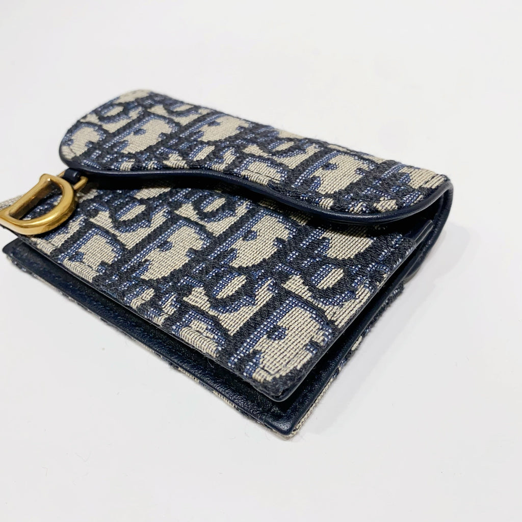 No.4220-Dior Saddle Flap Card Holder