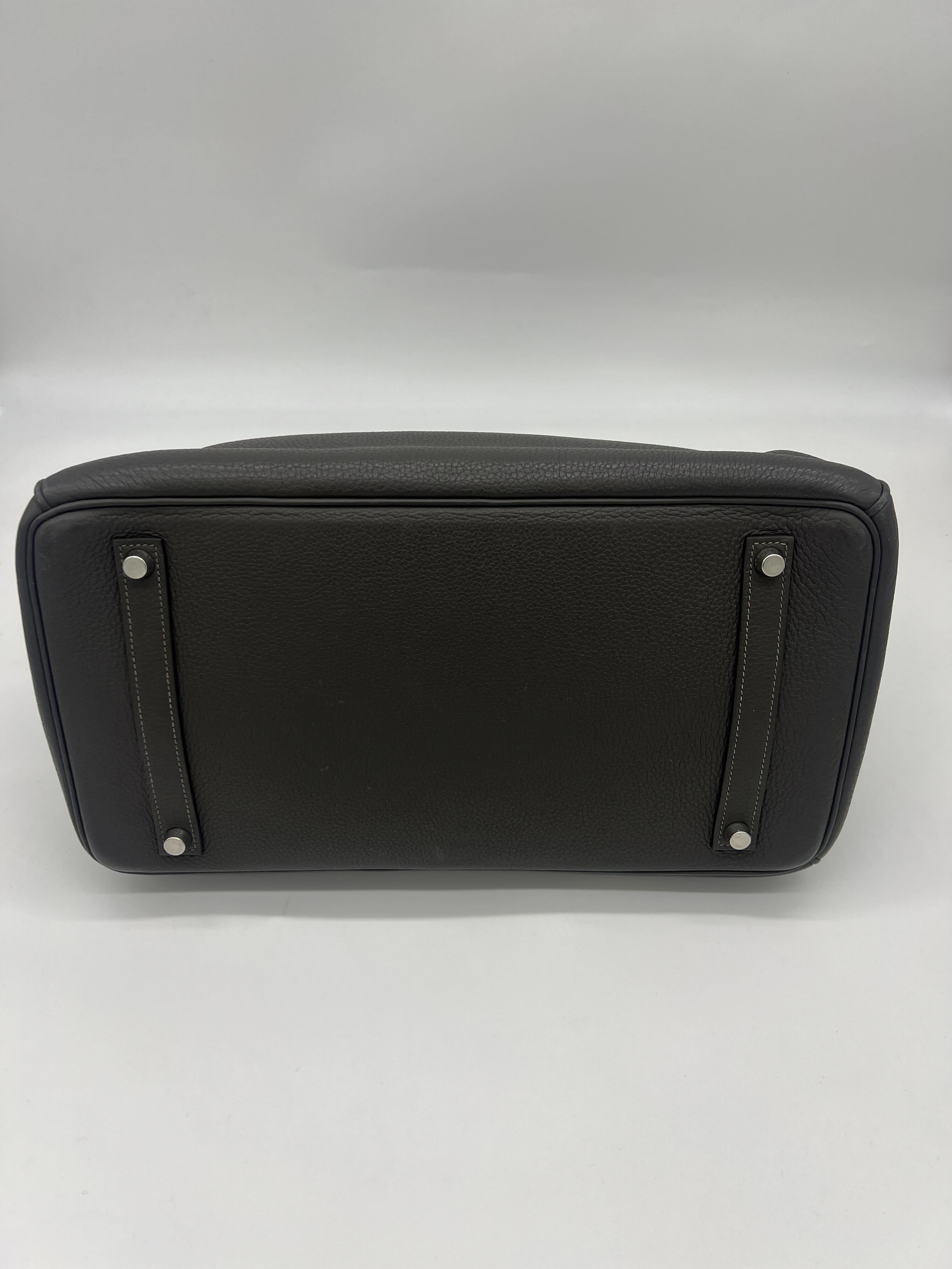 Hermes Birkin 35 Togo Graphite Palladium Hardware