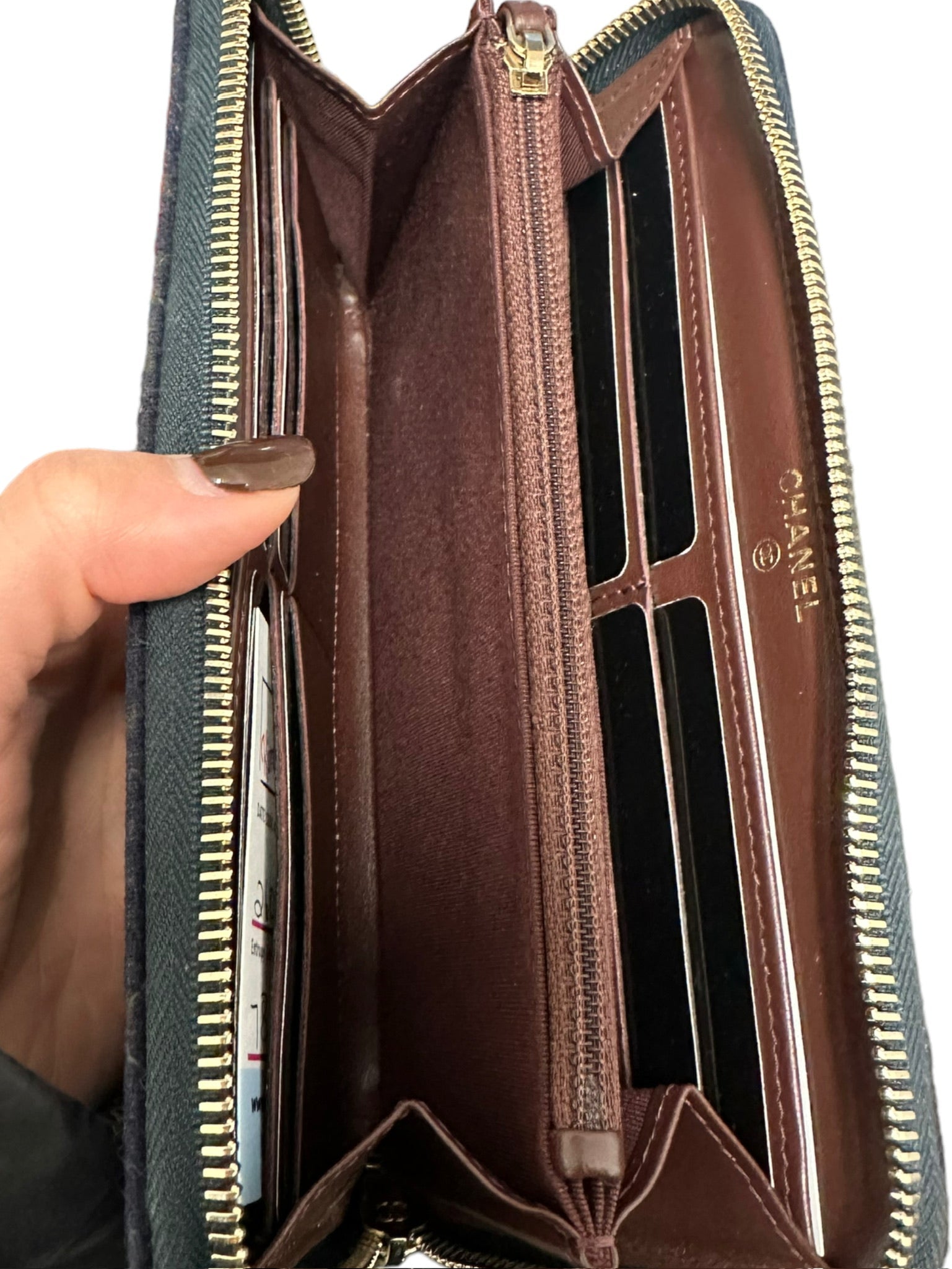 CHANEL - Long Navy Continental Wallet
