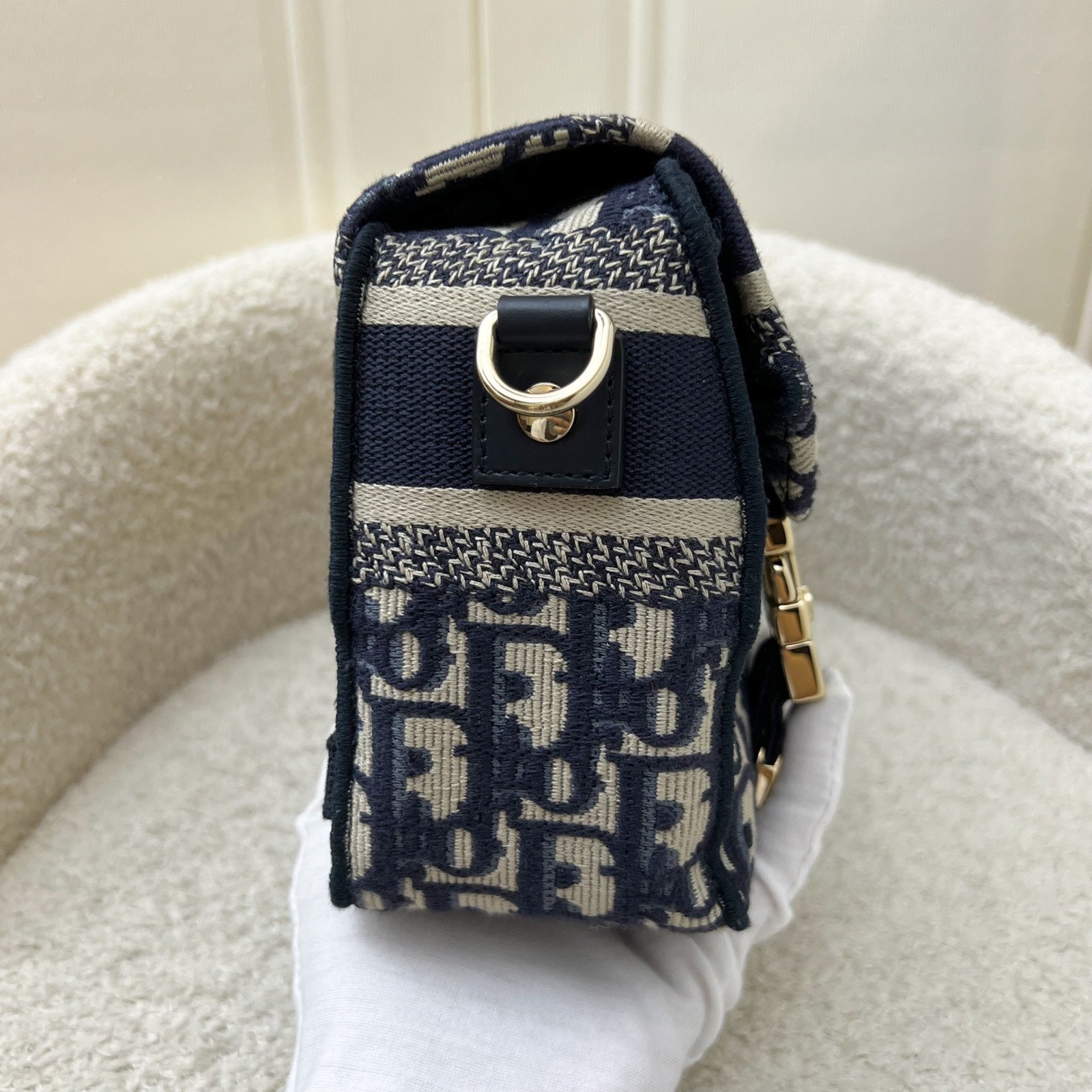 Dior Small Diorcamp Bag in Blue Oblique Embroidery (Model: M1241ORIW)