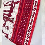 Hermes Skirt in Red and White Silk Sz 42