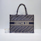No.3643-Christian Dior Medium Oblique Embroidery Book Tote