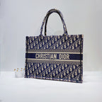 No.3643-Christian Dior Medium Oblique Embroidery Book Tote