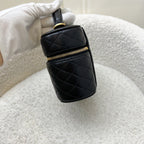 Saint Laurent YSL Gaby Vanity (LP Style) Bag in Black Lambskin and AGHW