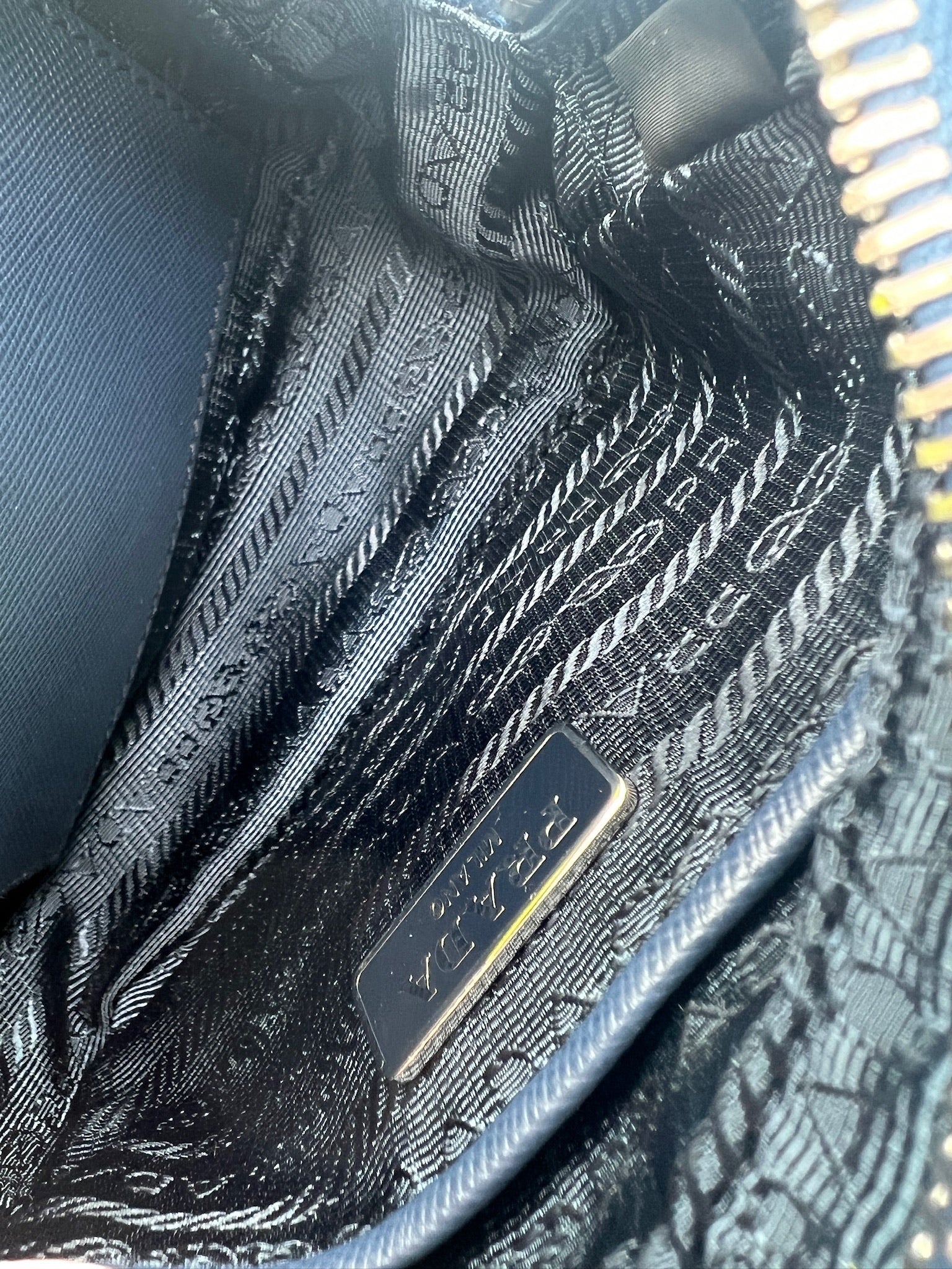 PRADA - Embellished Denim Camera Crossbody Bag