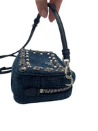 PRADA - Embellished Denim Camera Crossbody Bag