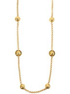 CELINE Star Motif Round Logo Necklace Gold