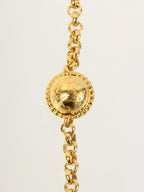 CELINE Star Motif Round Logo Necklace Gold