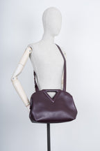 BOTTEGA VENETA Point Shoulder Bag Burgundy