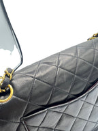 CHANEL - Double Flap Lambskin Matelasse Shoulder Bag
