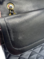 CHANEL - Double Flap Lambskin Matelasse Shoulder Bag