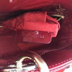 DIOR - Red Patent Cannage Mini Lady Dior Crossbody Bag