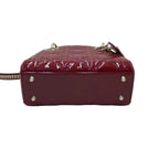 DIOR - Red Patent Cannage Mini Lady Dior Crossbody Bag