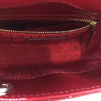 DIOR - Red Patent Cannage Mini Lady Dior Crossbody Bag