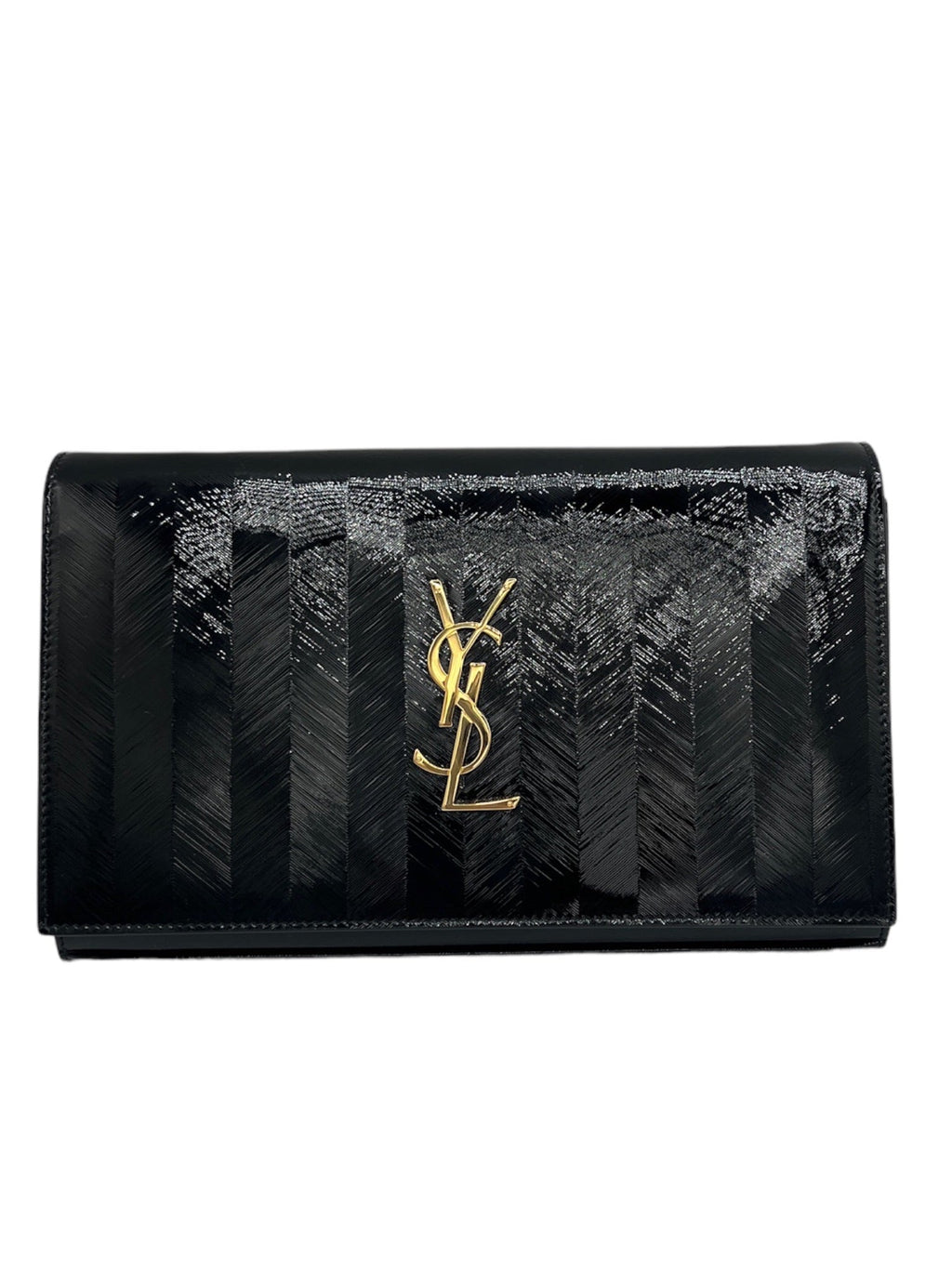SAINT LAURENT - Monogramme Patent Chain Wallet Bag