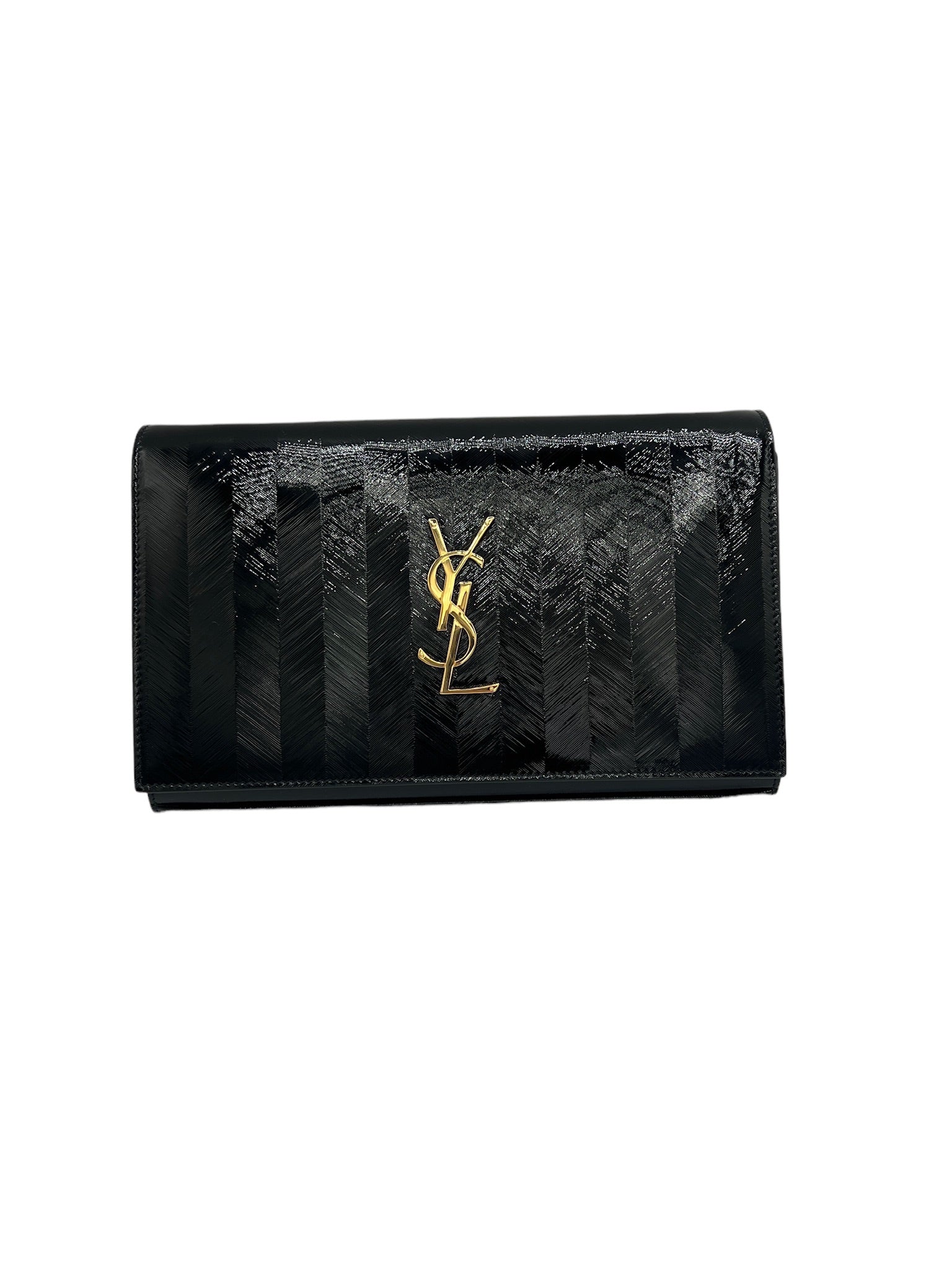 SAINT LAURENT - Monogramme Patent Chain Wallet Bag