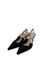 DIOR - Black Cream Chemical Fiber Sandals