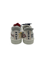 CHANEL - White Multi Canvas Leather Sneakers