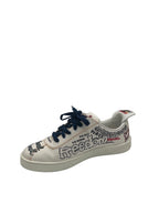 CHANEL - White Multi Canvas Leather Sneakers