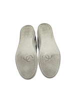 CHANEL - White Multi Canvas Leather Sneakers