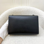 Saint Laurent YSL Small Kate So Black Flap / Clutch Bag with Chain in Black Grained Calfskin and BHW