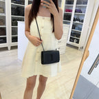 Saint Laurent YSL Small Kate So Black Flap / Clutch Bag with Chain in Black Grained Calfskin and BHW