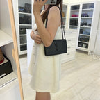 Saint Laurent YSL Small Kate So Black Flap / Clutch Bag with Chain in Black Grained Calfskin and BHW