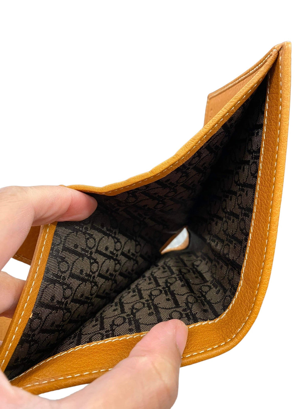 DIOR - Calfskin Saddle Wallet Light Brown