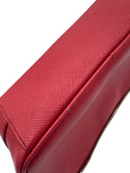 PRADA -  Red Leather Crossbody Bag