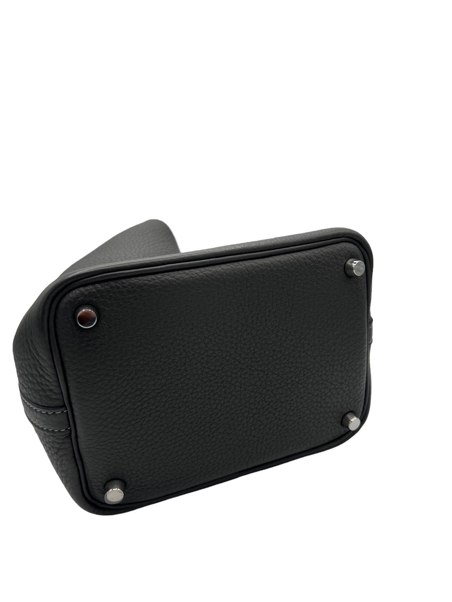 HERMES - Graphite Taurillon Clemence Picotin Lock PM Handbag