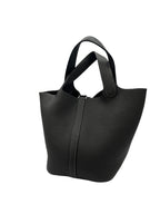 HERMES - Graphite Taurillon Clemence Picotin Lock PM Handbag